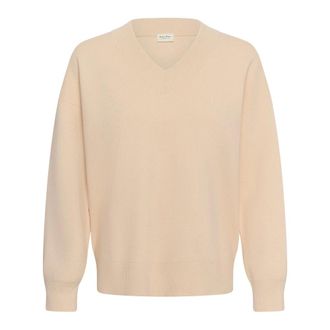 Part Two V-hals gebreid - Dames - Truien - Beige - Maat: M