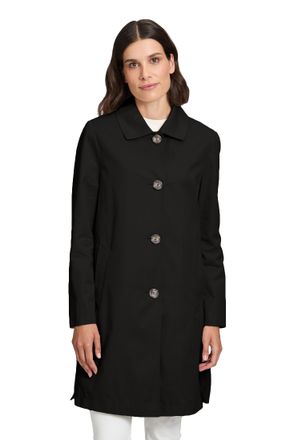 Gil Bret Kurzmantel GIL BRET, Damen, Gr. 44, schwarz (jet schwarz), Obermaterial: 58% Baumwolle, 42% Polyester, unifarben, A-Linie knielang, ohne Ausschnitt, g