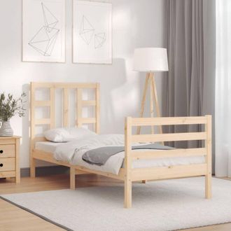 vidaXL Bed Frame without Mattress Small Single Solid Wood Pine Vidaxl