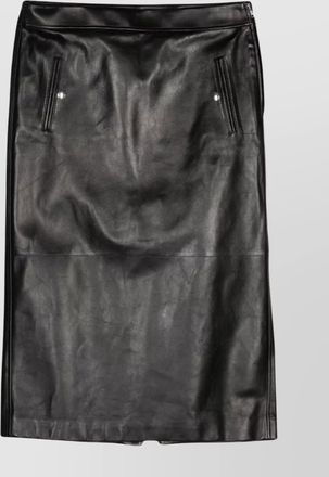 Alexander McQueen low waist leather skirt