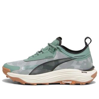 Puma Voyage NITRO 3 Trail Running Shoes Grey Green Black 377745-04