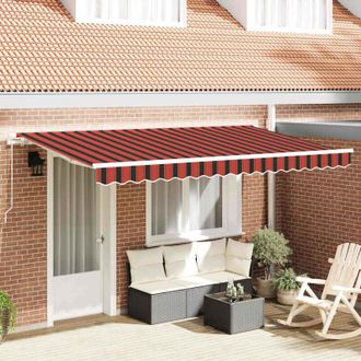 vidaXL Toldo Retr&aacute;ctil Multicolor 350 X 200 Cm Poli&eacute;ster, Aluminio Vidaxl