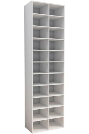 MID.YOU Mid.you Schuhregal, Weiß, Holzwerkstoff, 20 Fächer, 52x183x30 cm, stehend, Garderobe, Schuhaufbewahrung, Schuhregale