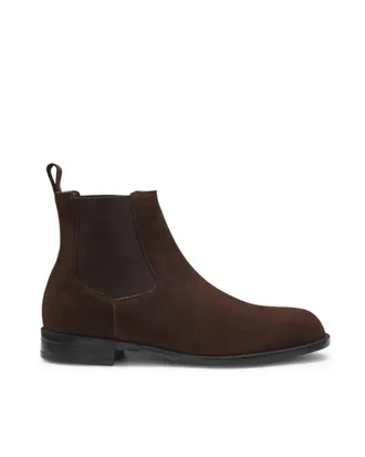 BOSS Brown Suede Leather Chelsea Boots