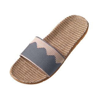Generic Men Couples Slip On Flat Slides Indoor Home Color Slippers Fashion Comfortable Beach Causal Shoes Mens Cotton Slippers Size 12 Wide (Grey, 8)