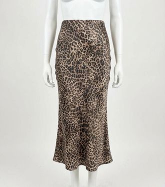 Z Supply Izabel Leopard Maxi Skirt In Desert Tan