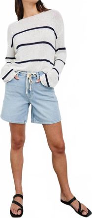 Rails Evangeline Sweater In Navy White Stripe