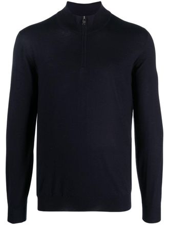 Fedeli fine-knitted virgin wool jumper - Blue