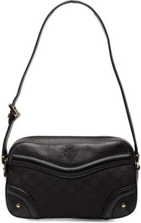 Gucci Pre-owned Cross Body Bags, female, Black, Size: ONE SIZE Pre-owned Vintage Nylon Cross Body Bag