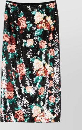 Forte_Forte sequined floral-print midi skirt