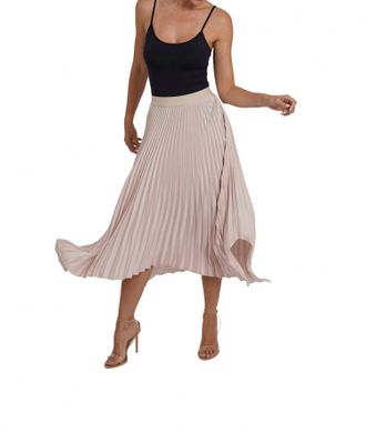 Love Token Jennifer Pleated Skirt In Nude