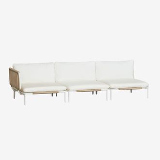 Sklum Sof&aacute; Modular De Jard&iacute;n Esquinero De 3 Piezas En Acero Roubly Sklum