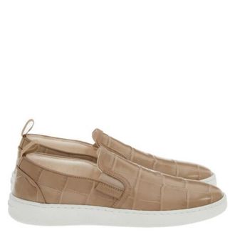 Ferragamo Fedra Croc-Embossed Slip-On Sneakers, Size 7