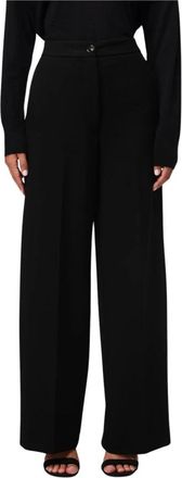 Liviana Conti Wijde broek - Dames - Wijde Broeken - Zwart - M - Broeken