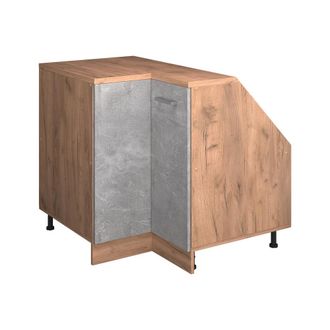 Vicco Armario Para Techo Inclinado Armario De Esquina Rion, Hormig&oacute;n, 75.6 X 81.6 Cm Con 1 Puerta, Carcasa Del Armario 60 Cm De Profundidad, Vicco