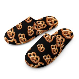 Generic Crispy Pretzel Mens Cozy Memory Foam Slippers Warm Cotton House Shoes Comfy Slipper for Indoor Outdoor