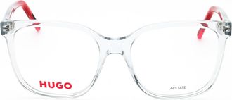 HUGO BOSS HG1266 Rectangular Acetate Eyeglasses - Clear