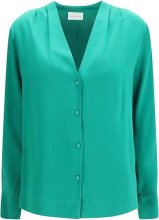 Forte_Forte Camicia in Raso di Seta - - Blouses & Shirts - Donna - Verde - L