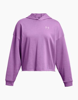 Under Armour Womens Rival Terry Crew Sweatshirt - Purple - Size: 10