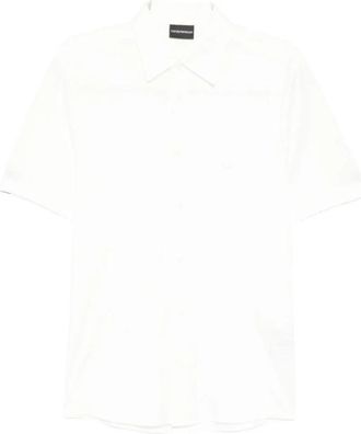 Emporio Armani Camisa MC Logo Bordado - Heren - Polos - Wit - 2XL - Tops