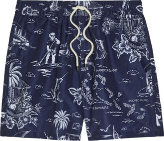 Polo Ralph Lauren Printed Shell Swim Shorts - Blue - XL