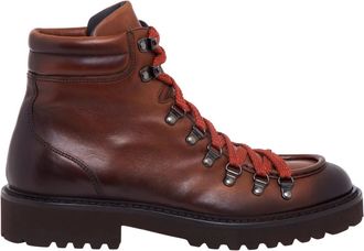 Doucal's Combat Boot - Heren - Veterlaarzen - Bruin - 42 EU - Katoen - Schoenen