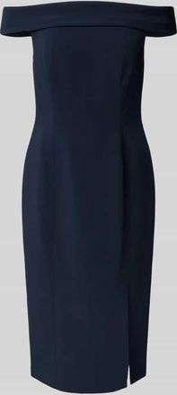 Lauren Ralph Lauren Eng anliegendes Cocktailkleid mit Carmen-Ausschnitt Modell WOVEN-BODYCON-DRESSES in Dunkelblau, Gr&ouml;&szlig;e 36