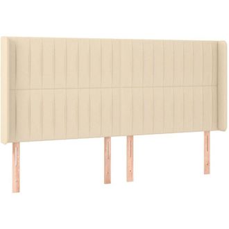 vidaXL Cabecero Con Led De Tela Color Crema 203x16x118/128 Cm Vidaxl