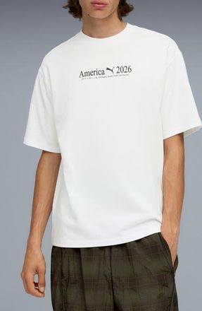 Puma Retro Soccer Cotton Graphic T-Shirt in Puma White at Nordstrom, Size Xx-Large