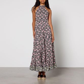 Rixo Womens Jayne Maxi Dress in Floral Cotton - Size 10 UK