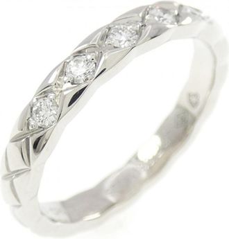 Chanel Silver Platinum 950 Band Ring (Pre-Owned)