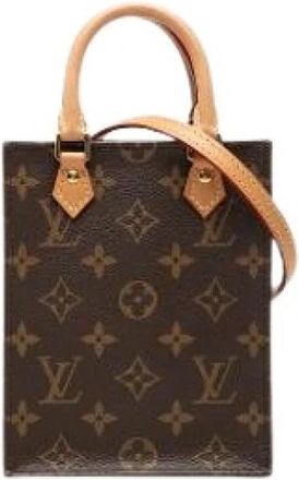 Louis Vuitton Pre-owned Sac Plat Tote Bag - Dames - Vintage Shopper - Bruin - ONE Size - Leer - Vintage