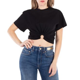 Paco Rabanne Paco Rabanne Crop Top With Ring Piercing, Size X-Small