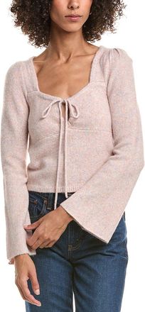 Saltwater Luxe Tie Sweetheart Wool-Blend Sweater