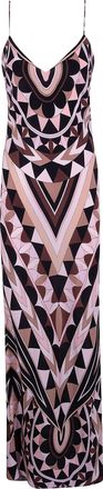 Emilio Pucci Crepe De Chine Midi Dress