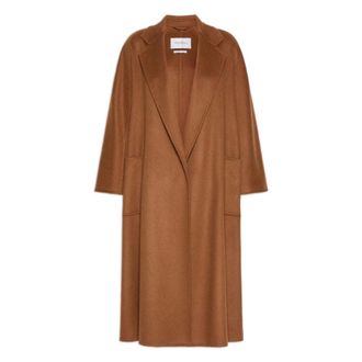 Max Mara Ludmilla Mantel - Dames - Mantels - Bruin - Maat: XS Zijde