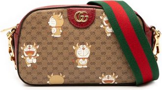 Gucci Borsa a tracolla Doraemon micro in tessuto GG Supreme 2016-2025 - Marrone