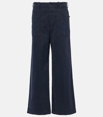 Nili Lotan Pantaloni a gamba larga Leon in cotone