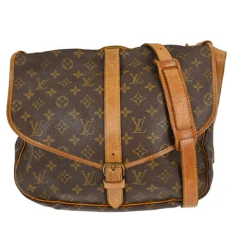 Louis Vuitton Saumur Monogram Canvas Brown Canvas Handbag (Pre-Owned)