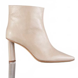 Frame Denim Womens Odette Bootie Heel In Cream