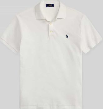 Polo Ralph Lauren Slim Fit Poloshirt aus reiner Baumwolle in Offwhite, Gr&ouml;&szlig;e XXL