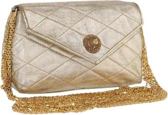Chanel Pre-owned Clutches, female, Yellow, Size: ONE SIZE Pre-owned Vintage Leather Clutch