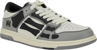 Amiri Mens Sneakers Skel Top Low Grey Leather Cow Trainers