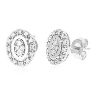 Vir Jewels 1/4 cttw Lab Grown Diamond Composite Earrings in Sterling Silver With Push Backs For Women