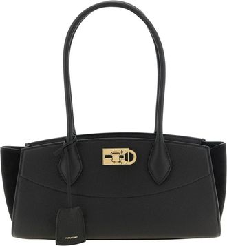 Ferragamo Dames, Tassen, Zwart, Maat: ONE Size Leer