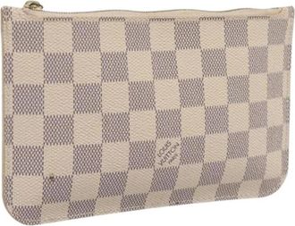 Louis Vuitton Pre-owned Accessory Pouch - Dames - Vintage Clutch - Beige - ONE Size - Leer - Vintage