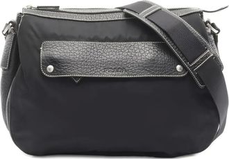 Prada 2000s schoudertas met leren afwerking - Zwart