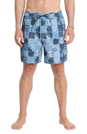 Quiksilver Mix Volley 17 Swim Trunks in Navy at Nordstrom, Size Xx-Large