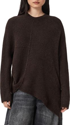 AllSaints Lock Merino Wool Blend Sweater in Oxblood Red at Nordstrom, Size X-Small