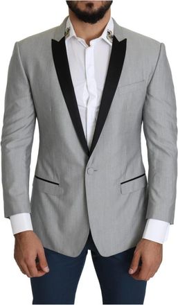 Dolce & Gabbana Sartoria Blazer - Heren - Blazers - Grijs - L - Wol - Jassen
